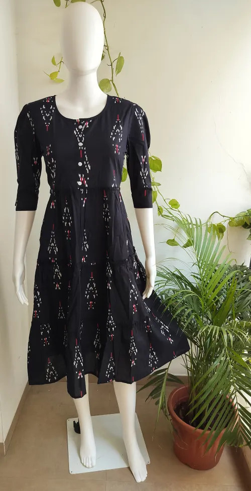 Cotton Layered Maxi - Black